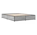 Produktbild: vidaXL Bett Bettgestell Grau Sonoma 120x200 cm Holzwerkstoff und Metall