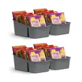 Produktbild: Pro Home Küchen Organizer mit 3 Fächern (4er Pack) - Aufbewahrungsbox für Tütensuppen, Gewürzmischungen UVM. Ordnungssystem für Lebensmittel Kunststoff