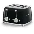 Produktbild: Smeg TSF03BLEU - 50`s Retro Style 4-Schlitz-Toaster, Schwarz