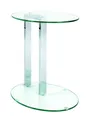 Produktbild: Haku Beistelltisch Couchtisch Glastisch Tisch aus Chrom/Sicherheitsklarglas oval