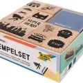 Produktbild: 31103 - Holzstempelset Superheroes, inklusive 12 Holzstempel und 2 Stempelkis...