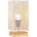 Produktbild: Boho Deko Tischlampe Nachttischlampe Lampe Autigan Weiss