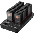 Produktbild: VEVOR Restaurant-Pager-System, kabelloses Warteschlangensignal mit 400 m Reichweite, Piepser zur Rufannahme von Gästen mit Vibration und Blinken, 20 Pager für Imbisswagen, Kirche, Kindergarten