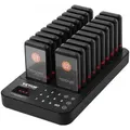 Produktbild: VEVOR Restaurant-Pager-System, kabelloses Warteschlangensignal mit 400 m Reichweite, Piepser zur Rufannahme von Gästen mit Vibration und Blinken, 20