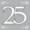 Produktbild: Servietten,Tischdeko, Geburtstag, Hochzeit, Jubiläum, 25, silber, 33 cm, 20 Stk.