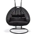 Produktbild: Home Deluxe Hängesessel Twin Polyrattan Schwarz