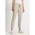 Produktbild: Cordhose STREET ONE, Damen, Gr. 44, Länge 28, beige (malted beige), Web, 98% Baumwolle, 2% Elasthan, unifarben, loose fit knöchelfrei, Hosen Cordhose, Middle Waist