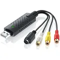 Produktbild: CSL USB 2.0 Audio Video Grabber, Video Audio Wandler, Neue Software Windows 11 fähig, VHS, Videoadapter zur Bearbeitung Nachbearbeitung, Vergoldet... - Schwarz