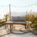 Produktbild: Riess Ambiente Outdoor Garten Sitzbank MODULAR - 200cm - Natur - Akazie inkl. Kissen klappbar Gartenbank Bank