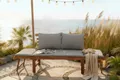 Produktbild: riess-ambiente Gartenbank MODULAR 200cm natur – FSC zertifiziertes Holz, klappbar, mit Kissen (Einzelartikel, 1-St), Outdoor-Sitzbank mit Liegefunktion – ideal für Garten & Terrasse