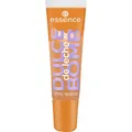 Produktbild: essence DULCE de leche BOMB shiny lipgloss 01 Cream Come True, brauner Lipgloss, goldener Schimmer, süßer Duft, nicht-klebrig, zart glänzend, 10 ml