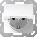 Produktbild: JG AS1520 BFKIKL - Steckdose, Serie A, Safety-Plus, Klappdeckel, alpinweiß