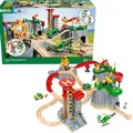 Produktbild: BRIO World 36010 Gebirgs-Frachten Set Deluxe, aus Holz, Berge, Kräne und Verladeturm, 49 Teile
