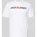 Produktbild: Jack & Jones T-Shirt mit Label-Print Modell 'CORP' in Weiss, Größe XL