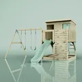Produktbild: OutdoorToys Spielturm Nils aus Holz in Grün Mintgrün, mit Kinderschaukel