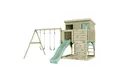 Produktbild: OutdoorToys Spielturm Nils, aus Holz in Mintgrün mit Kinderschaukel & Rutsche, Kletterwand