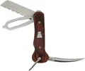 Produktbild: LAGUIOLE Universalmesser 1x LAGUIOLE - Faltbares Marinemesser - Edelstahl, Pakka Holz, (1 St), Multifunktionsmesser - mit Ledertasche mit Gürtelclip
