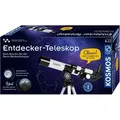 Produktbild: KOSMOS 676889 Entdecker-Teleskop, Starter-Set für Einsteiger und Kinder ab 8 Jahre, 2 Okulare für 20-fache od. 100-fache Vergrößerung, tragbares Reise-Teleskop, Experimentierkasten, Astronomie, Mint