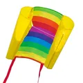 Produktbild: CIM Einleiner-Drachen - Beach Kite Rainbow - Einleiner Flugdrachen für Kinder ab 6 Jahren - Abmessung: 74x47cm - inkl. 40m Drachenschnur und Streifenschwänze