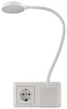 Produktbild: EINLICHT Halo LED-Steckdosenleuchte, Schwanenhals, 3-stufig dimmbar, 3,3W, 220-240V, weiß