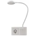 Produktbild: EINLICHT LED Steckdosenlampe Nachttischlampe | Halo | Leseleuchte Lampe Strahler 3,3W, 438lm, Beleuchtung touch 3 Stufen step dimmbar, warmweiß 3000K, weiß