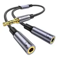Produktbild: MOSWAG Audio Y Splitter Kabel, Aux Splitter Adapter 1 in 2 out, 3,5mm Stecker auf 2 Buchse Kopfhörer Adapter für Samsung, Smartphone, Kopfhörer, Lautsprecher, PS4, Switch, Tablets, PC