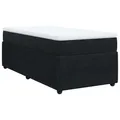 Produktbild: vidaXL Boxspringbett mit Matratze Schwarz 90x190 cm Samt