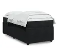Produktbild: vidaXL Boxspringbett, Boxspringbett mit Matratze Schwarz 90x190 cm Samt