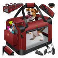 Produktbild: LOVPET® Hundebox Hundetransportbox faltbar Inkl.Hundenapf Transporttasche Hundetasche Transportbox für Haustiere, Hunde und Katzen Haustiertransportbox