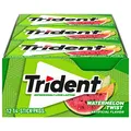 Produktbild: Trident Wassermelone Twist Zuckerfreier Gummi – mit Xylit – 12 Packungen (insgesamt 168 Stück)