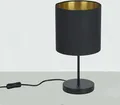 Produktbild: Tischleuchte *SOUL* Stoffschirm schwarz-golden inkl. LED Leuchtmittel