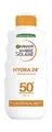 Produktbild: Garnier Ambre Solaire Hydra 24H Sonnenschutz-Milch LSF 50+, schnell einziehend, nicht fettend, wasserfest, 200 ml