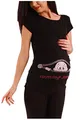 Produktbild: Coming Soon - Lustige witzige süße Umstandsmode mit Motiv Umstandsshirt für die Schwangerschaft T-Shirt Schwangerschaftsshirt, Kurzarm (Schwarz, Small)
