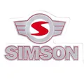 Produktbild: Klebefolie Simson - Schriftzug mit Emblem in Rot-Silber - Simson S53, S83