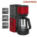 Produktbild: Grundig KM 8440 Kaffeemaschine Tropfstoppfunktion Aromafunktion LCD-Display Rot