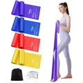 Produktbild: 1.8M Fitnessbänder 4er Set Widerstandsbänder Gymnastikband Resistance Bands m...