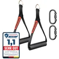 Produktbild: NEOLYMP 2er Set extra breite Griffe für Fitnessbänder mit Silikon und ABS-Kern - Zubehör für Widerstandsbänder - Fitnessband Griffe in Profi-Qualität für Dein Home Gym