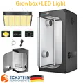 Produktbild: Growbox Komplettset Gewächshaus Homegrowing 60x60 Pflanzenzelt +100W LED Light