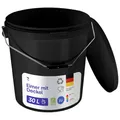 Produktbild: BenBow Eimer mit Deckel 30l schwarz 1x 30 Liter - lebensmittelecht stabil luftdicht auslaufsicher geruchsneutral - Aufbewahrungsbehälter aus Kunststoff, Metalgriff - Rissfester Griff - leer