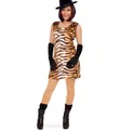 Produktbild: Fries Kostüm Damen Tiger Kleid Tisha Karneval Fasching Halloween, Tigermuster