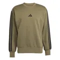 Produktbild: adidas Men's Essential Three Stripes Fleece Sweatshirt, Olive strata/Black, XL