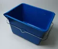 Produktbild: WESTEX Farbeimer Blau Kunststoff-Farb-Eimer Eckig mit Abstreifrillen 8 Liter