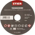 Produktbild: Stier Trennscheibe Edelstahl 125 x 1,0 x 22,23 mm, Form gerade (54254310)