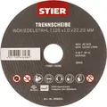 Produktbild: STIER Trennscheibe Edelstahl 125 x 1,0 x 22,23 mm, Form gerade 5 Stk