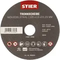 Produktbild: STIER Trennscheibe Edelstahl 125 x 1,0 x 22,23 mm, Form gerade 5 Stk