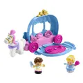 Produktbild: Mattel Fisher-Price Little People Kleinkindspielzeug Disney Princess-Spielset Cinderellas magische Kutsche mit Spielfiguren für Kinder ab 18 Monaten, HGP76