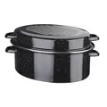 Produktbild: GSW Gänsebräter oval 42 cm - 13 Liter mit Chromring INDUKTION Bräter
