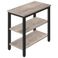Produktbild: Beistelltisch, Nachttisch mit 3 Ablage, Sofatisch Industriestil, Nachtschrank...