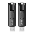 Produktbild: Lexar 128GB 2er-Pack Flash-Laufwerk A30E USB 3.2 Gen 1, USB-Laufwerk mit bis zu 100MB/s, Speichererweiterung und -sicherung für PC- und Mac-Systeme