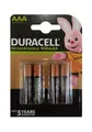 Produktbild: Duracell Recharge Ultra Akku AAA HR03 900 mAh vorgeladen 4er Blister Micro Mini